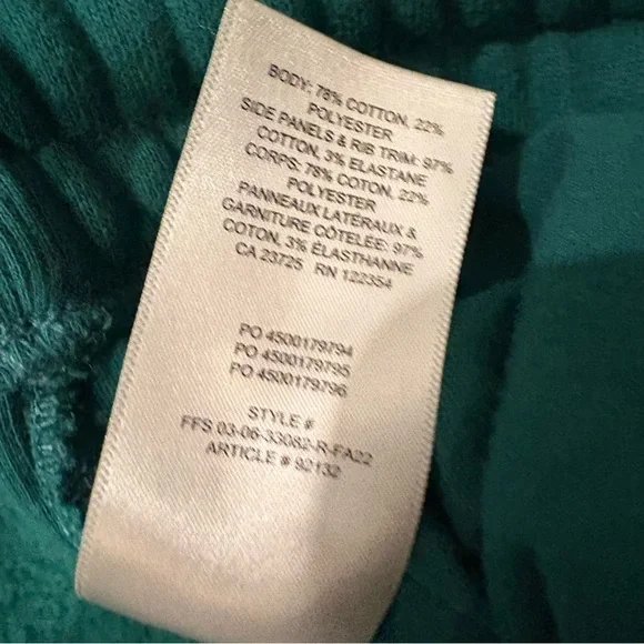 Aritzia TNA Cozy Fleece Boyfriend Fit Sweatpant in Kelp Green, Sz S - Picture 16 of 16
